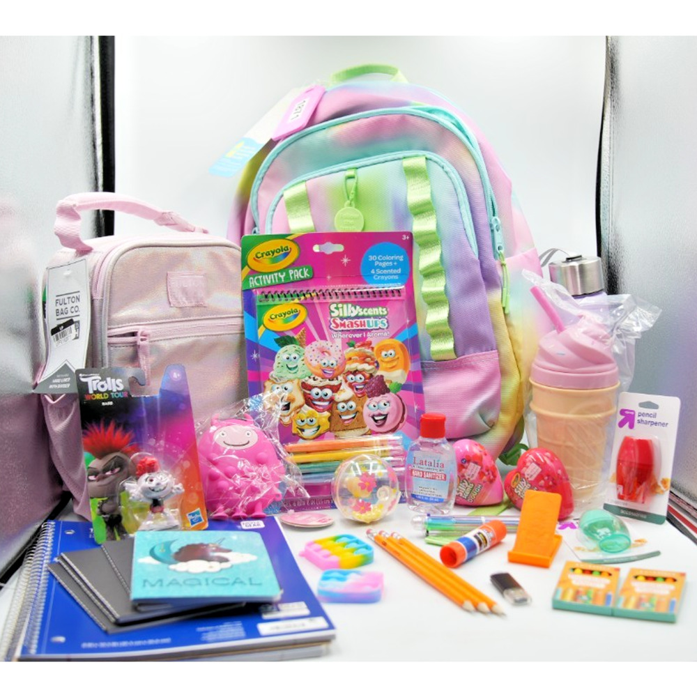 EcoTech Logan Backpack Bundle Fulton Lunchbox‎ Trolls Crayola School Set